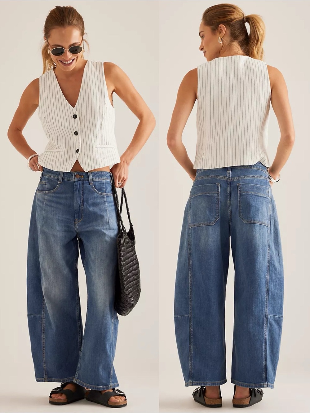 Pilcro The Kenna Mid-Rise Heritage Barrel Jeans Size 27 NWT